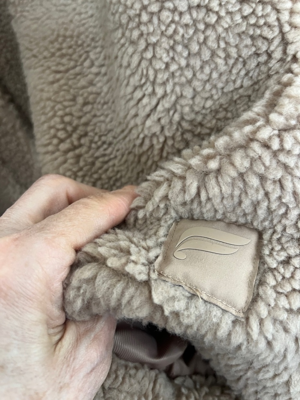 Fabletics Long X Khloe Camel Teddy Coat - Picture 6 of 6